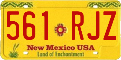 NM license plate 561RJZ