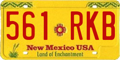 NM license plate 561RKB