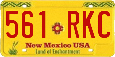 NM license plate 561RKC