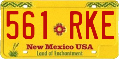 NM license plate 561RKE