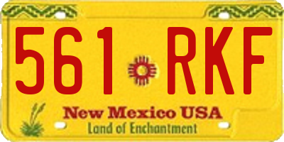 NM license plate 561RKF