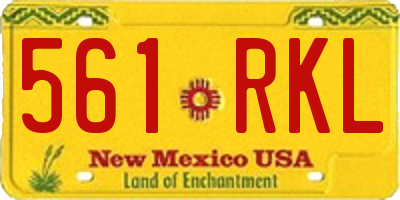 NM license plate 561RKL