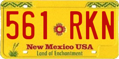 NM license plate 561RKN
