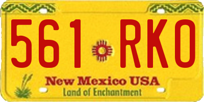 NM license plate 561RKO