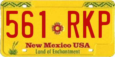 NM license plate 561RKP