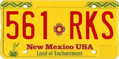 NM license plate 561RKS