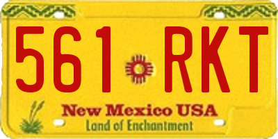 NM license plate 561RKT