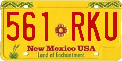 NM license plate 561RKU