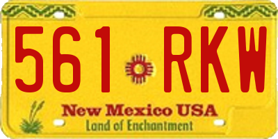 NM license plate 561RKW
