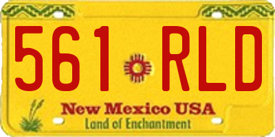 NM license plate 561RLD