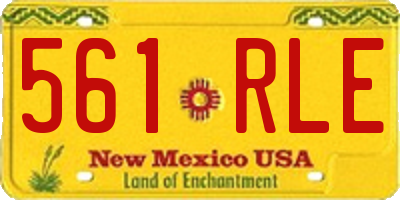 NM license plate 561RLE