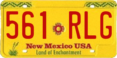 NM license plate 561RLG