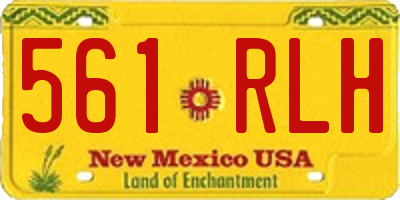NM license plate 561RLH