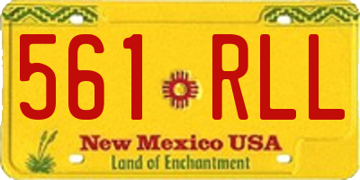 NM license plate 561RLL