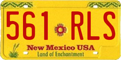 NM license plate 561RLS