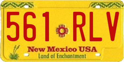 NM license plate 561RLV