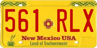 NM license plate 561RLX