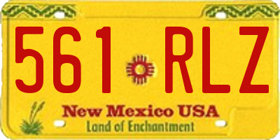 NM license plate 561RLZ