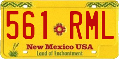 NM license plate 561RML