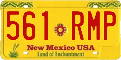 NM license plate 561RMP