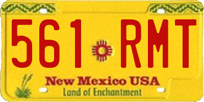 NM license plate 561RMT