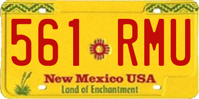 NM license plate 561RMU