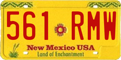 NM license plate 561RMW