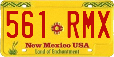 NM license plate 561RMX