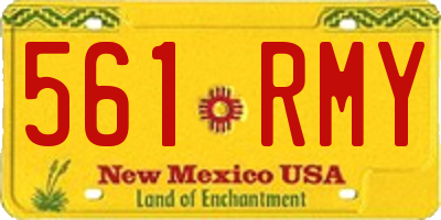 NM license plate 561RMY