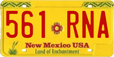 NM license plate 561RNA