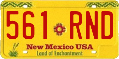 NM license plate 561RND