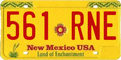 NM license plate 561RNE