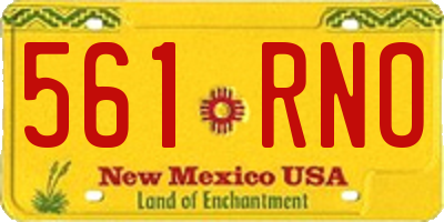 NM license plate 561RNO
