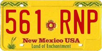 NM license plate 561RNP