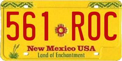 NM license plate 561ROC