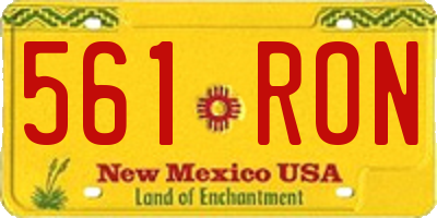 NM license plate 561RON