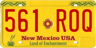 NM license plate 561ROQ