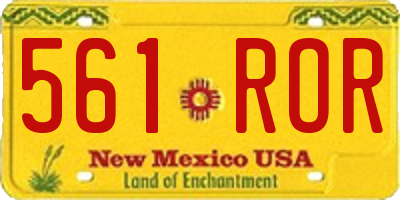 NM license plate 561ROR