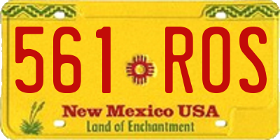 NM license plate 561ROS