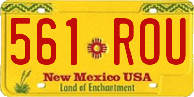 NM license plate 561ROU