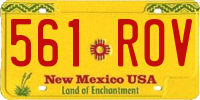 NM license plate 561ROV