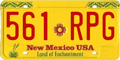 NM license plate 561RPG