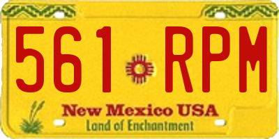 NM license plate 561RPM
