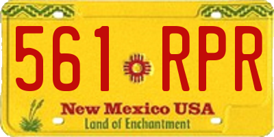 NM license plate 561RPR