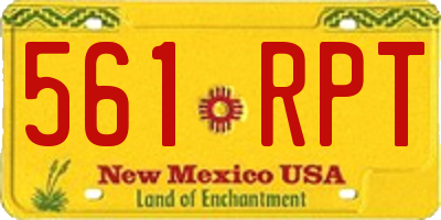 NM license plate 561RPT
