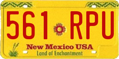 NM license plate 561RPU