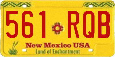 NM license plate 561RQB