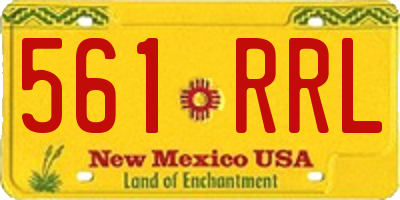 NM license plate 561RRL