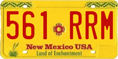NM license plate 561RRM
