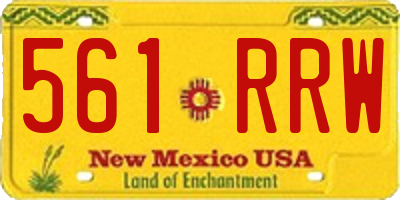 NM license plate 561RRW